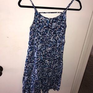 Blue sundress with flower details